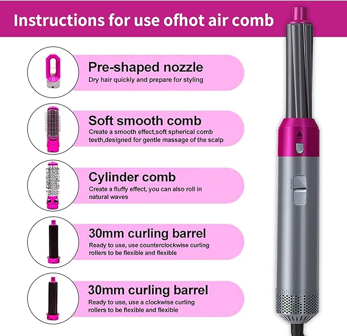 ꜰᴏʀᴀᴄᴛɪᴠᴇ™ Hot Hair Brush 5 in 1 – فرشاة الشعر الساخنة 5 في 1