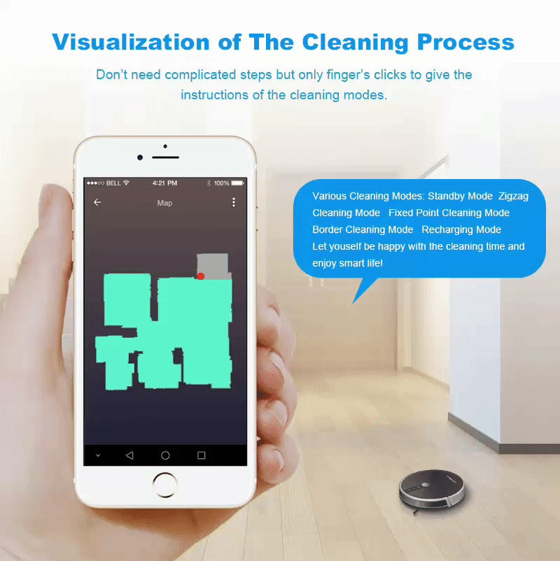 ꜰᴏʀᴀᴄᴛɪᴠᴇ™Smart Robotic Vacuum Cleaner | المكنسة الذكية الروبوتية
