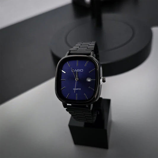 Foractive™Casio Black Chain Blue Dial Couple Watch