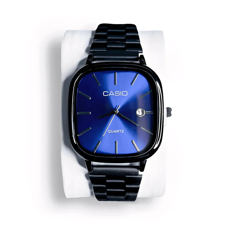 Foractive™Casio Black Chain Blue Dial Couple Watch